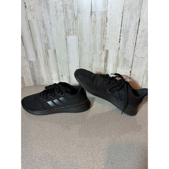 Womens Adidas Cloudfoam Size 7.5 Black Athletic - Picture 3 of 7